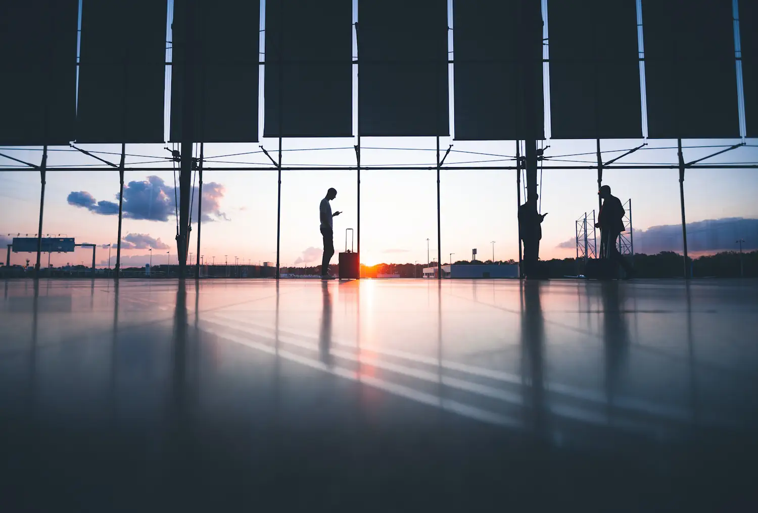 Airport window from inside.