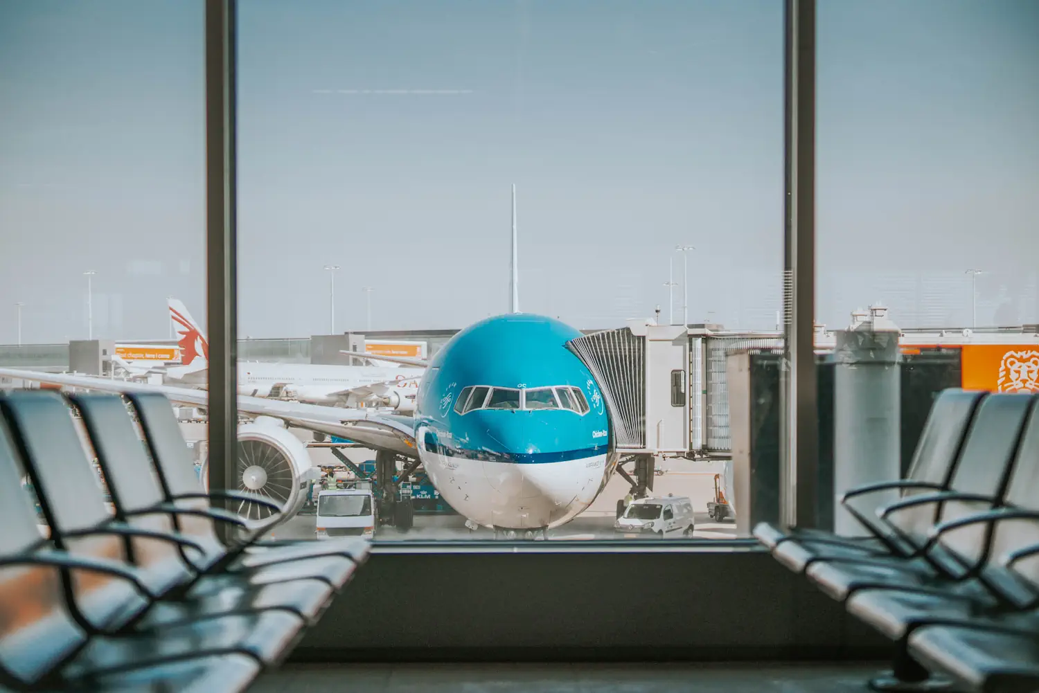 Airport plane from front.